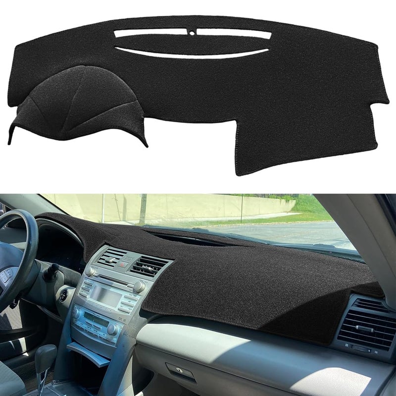 AKMOTOR Dash Cover Dashboard Cover Mat Pad Fit for Toyota Camry 2007 2008 2009 2010 2011 (Black) Y27 - Image 1